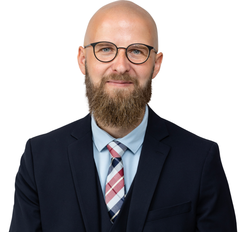 Lasse Andersen Bedemand i slips og jakkesæt